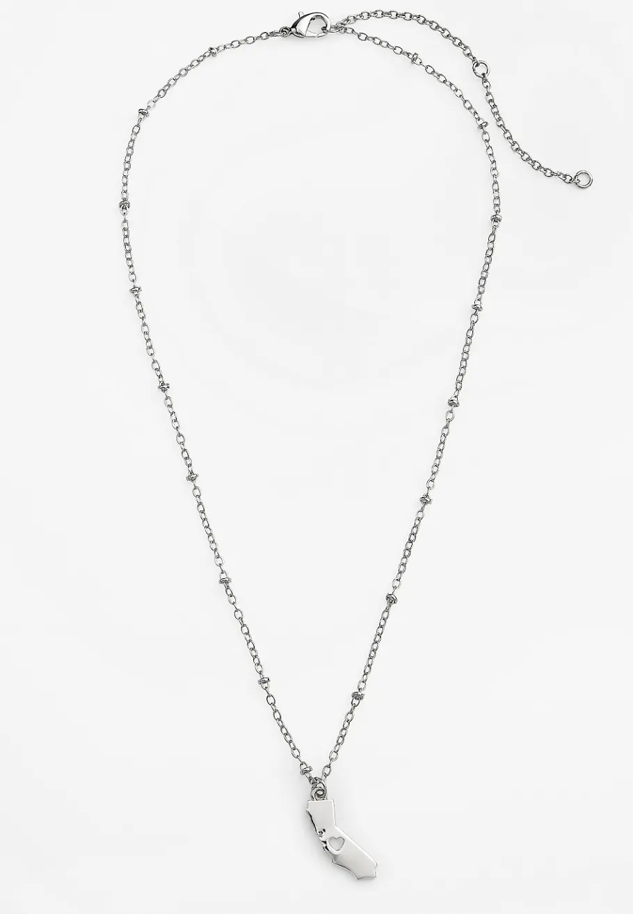 Maurices Necklaces-Dainty Silver State Necklace