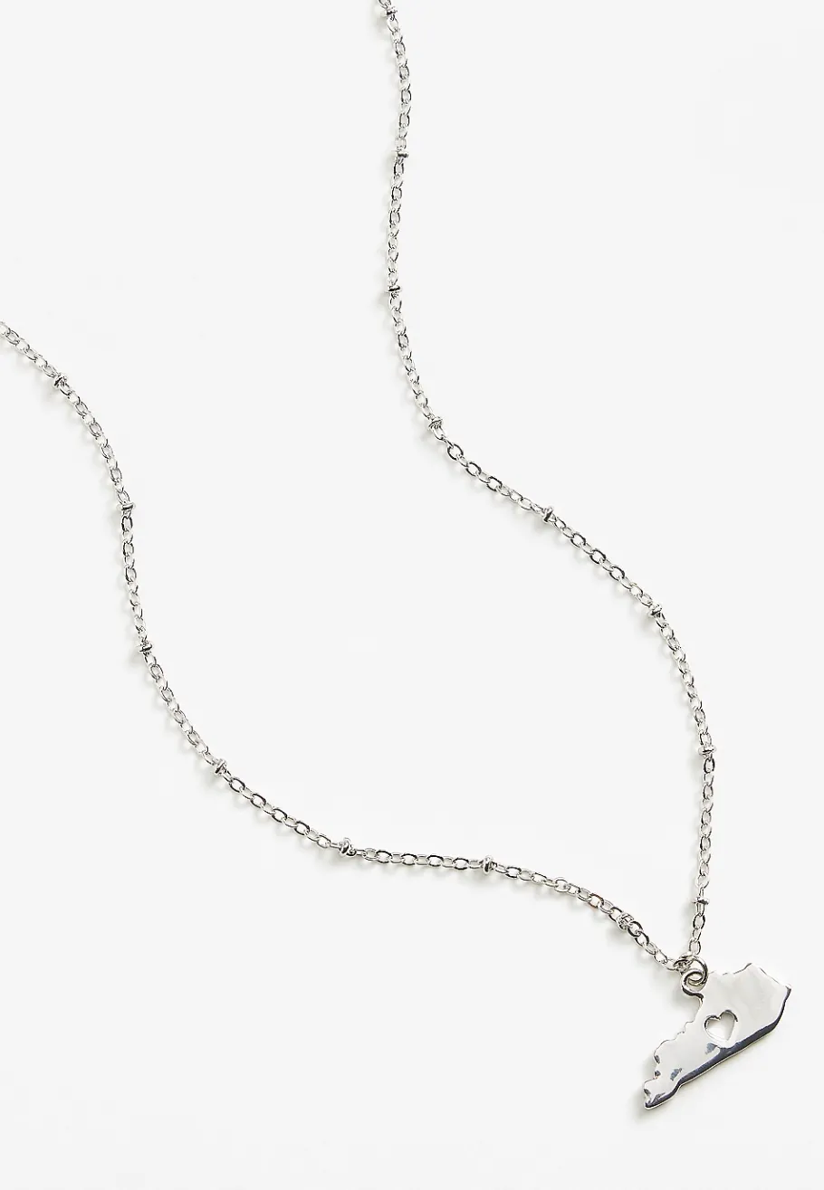 Maurices Necklaces-Dainty Silver State Necklace