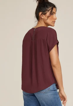 Maurices Shirts & Blouses-Delton Zipper Back Blouse