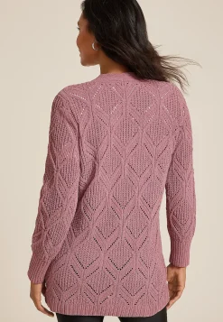 Maurices Sweaters Cardigans & Kimonos-Diamond Stitch Pocket Cardigan