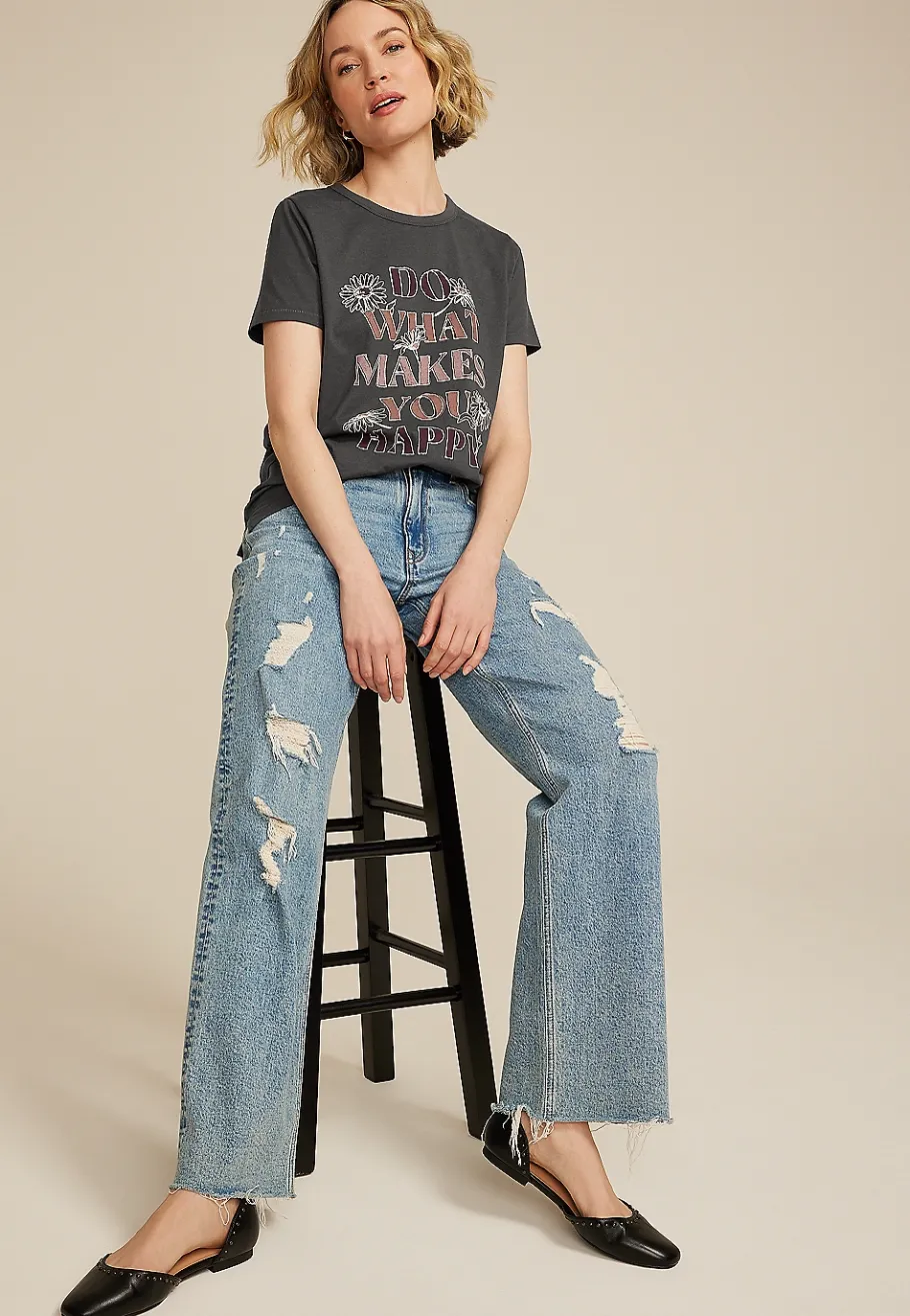 Maurices Tees|Graphics-Do What Makes You Happy Classic Fit Graphic Tee