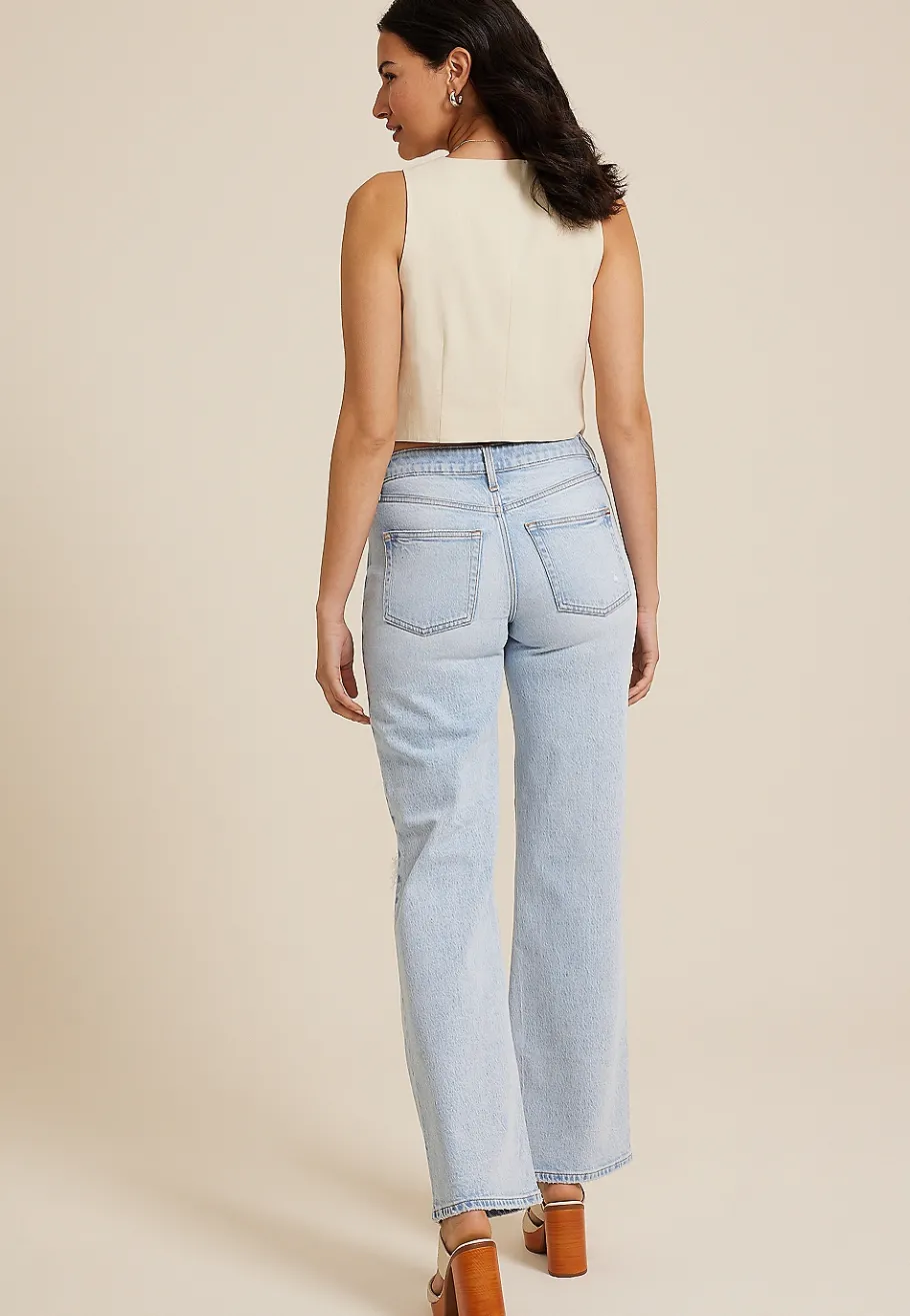 Maurices Flare & Wide Leg Jeans|Flare & Wide Leg Jeans-edgely™ High Rise Ripped Wide Leg Jean