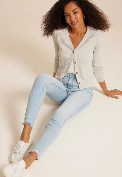 Maurices Jeggings & Skinny Jeans|Ankle Jeans-edgely™ Light High Rise Destructed Hem Super Skinny Ankle Jean