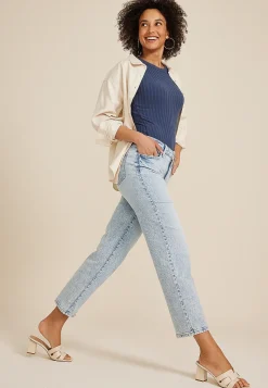 Maurices Straight Jeans|Ankle Jeans-edgely™ Light High Rise Relaxed Straight Ankle Jean