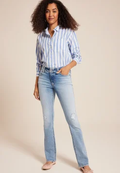 Maurices Bootcut Jeans|Bootcut Jeans-edgely™ Mid Rise Ripped Slim Boot Jean