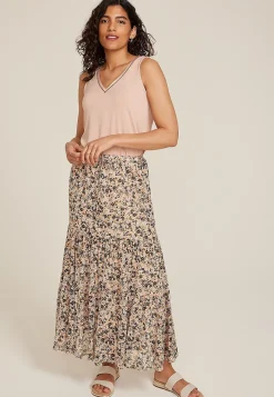 Maurices Tanks & Camis-Embellished Satin Trim V Neck Tank Top
