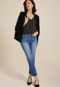 Maurices Straight Jeans|Ankle Jeans-Everflex™ Seamed High Rise Slim Straight Jean