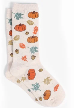 Maurices Socks & Tights-Fall Pumpkins Crew Socks