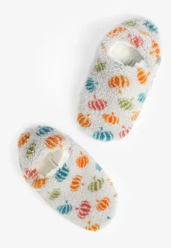 Maurices Socks & Tights-Fall Pumpkins Sherpa Slipper Socks