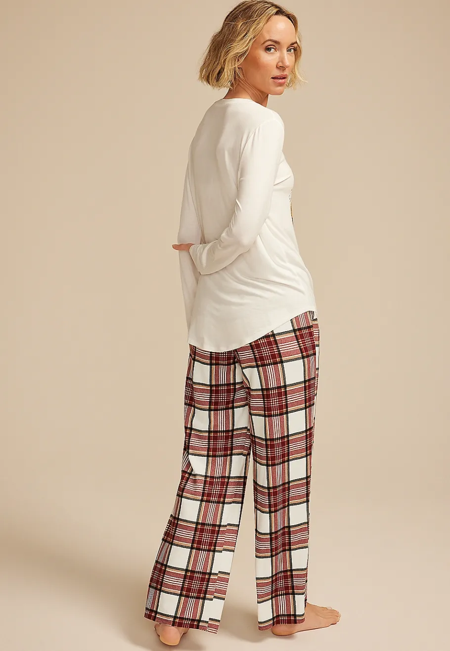 Maurices Pajamas|Pajamas-Fall Road Trip Graphic Tee And Wide Leg Pajama Set
