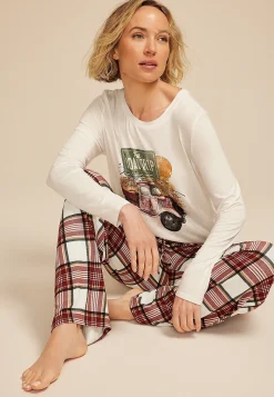 Maurices Pajamas|Pajamas-Fall Road Trip Graphic Tee And Wide Leg Pajama Set