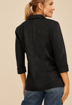 Maurices Blazers-Faux Suede Open Front Blazer