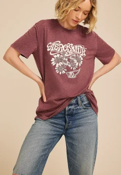 Maurices Tees|Graphics-Floral Aerosmith Oversized Fit Graphic Tee