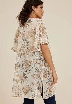 Maurices Sweaters Cardigans & Kimonos-Floral Kimono