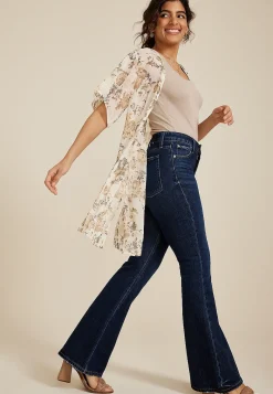 Maurices Sweaters Cardigans & Kimonos-Floral Kimono