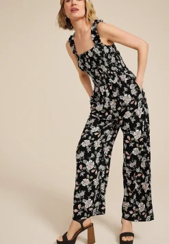 Maurices Wedding Guest & Cocktail Dresses-Floral Smocked Jumpsuit
