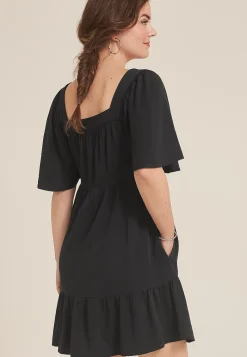 Maurices Wedding Guest & Cocktail Dresses-Flutter Sleeve Babydoll Dress