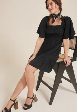Maurices Wedding Guest & Cocktail Dresses-Flutter Sleeve Babydoll Dress