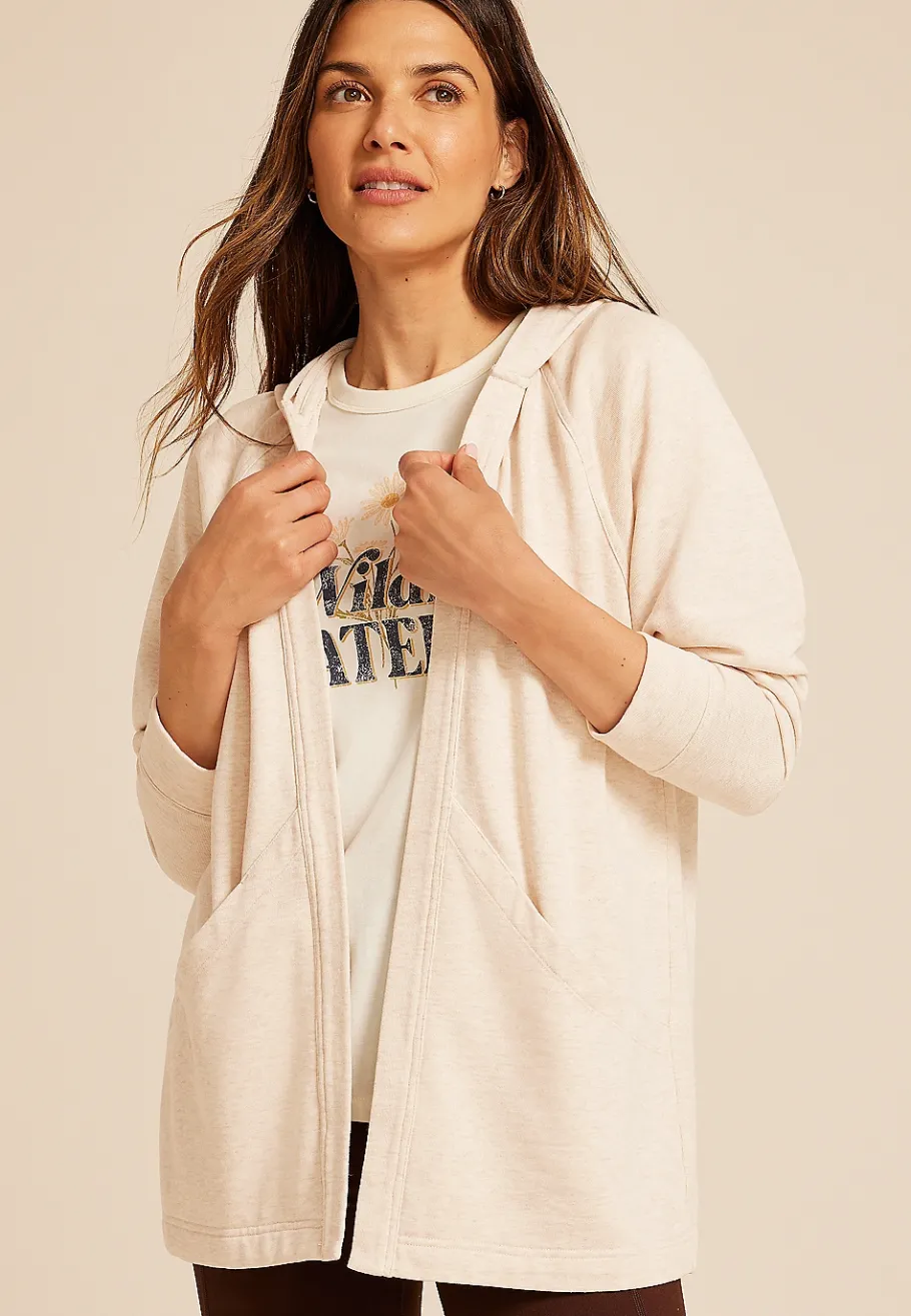 Maurices Sweaters Cardigans & Kimonos-French Terry Hooded Cardigan