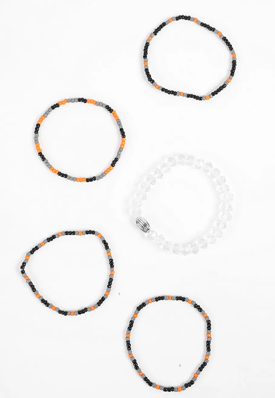 Maurices Bracelets & Anklets-Game Day Black And Orange Stretch Bracelet Set