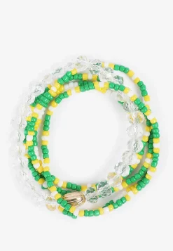 Maurices Bracelets & Anklets-Game Day Green And Yellow Stretch Bracelet Set