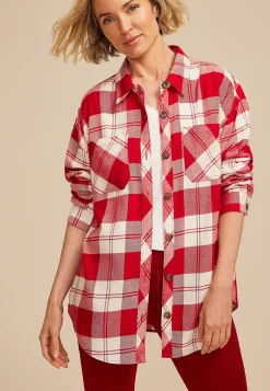 Maurices Plaid & Button Down Shirts-Game Day Plaid Button Down Shirt
