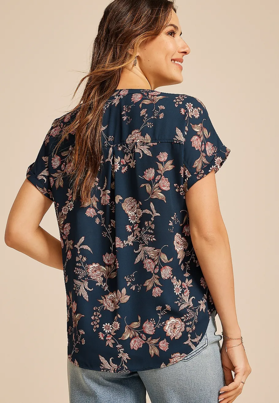 Maurices Shirts & Blouses-Geneva Short Sleeve Blouse
