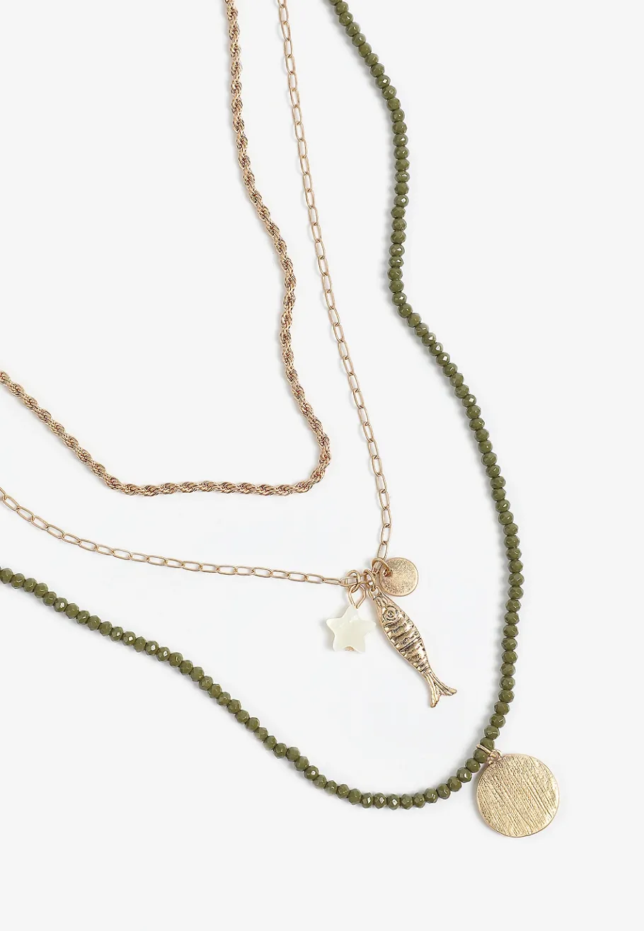 Maurices Necklaces|Matching Sets-Gone Fishing Charm Triple Layered Necklace