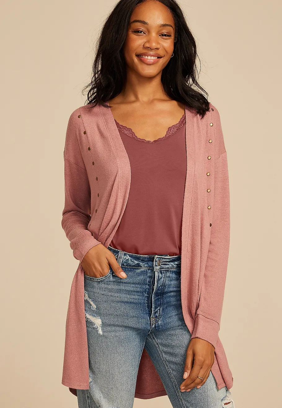 Maurices Sweaters Cardigans & Kimonos-Hacci Studded Cardigan