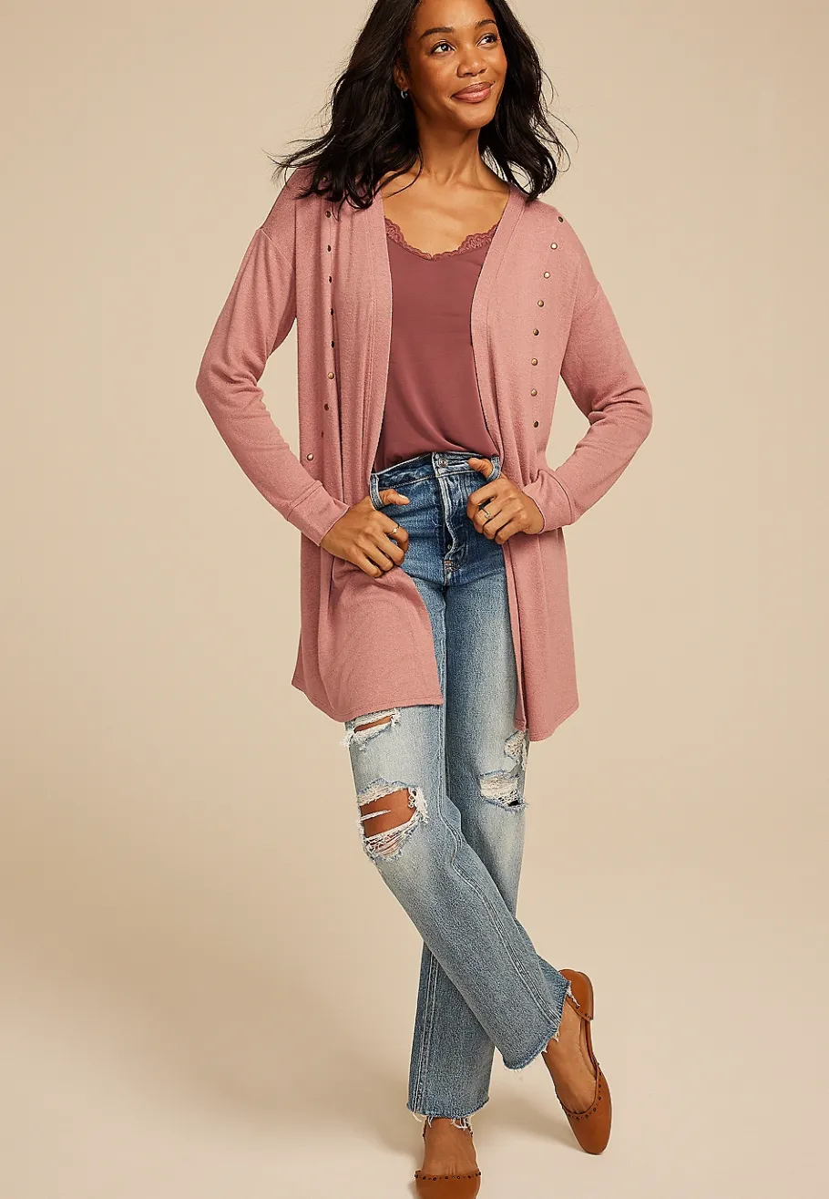 Maurices Sweaters Cardigans & Kimonos-Hacci Studded Cardigan