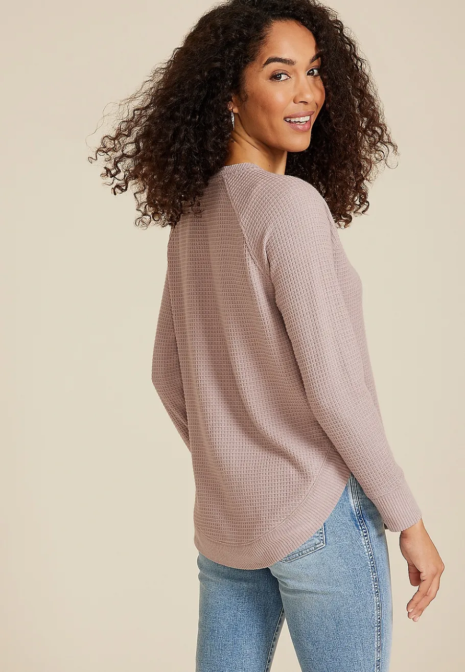 Maurices Tees-Haven Waffle Tunic Top