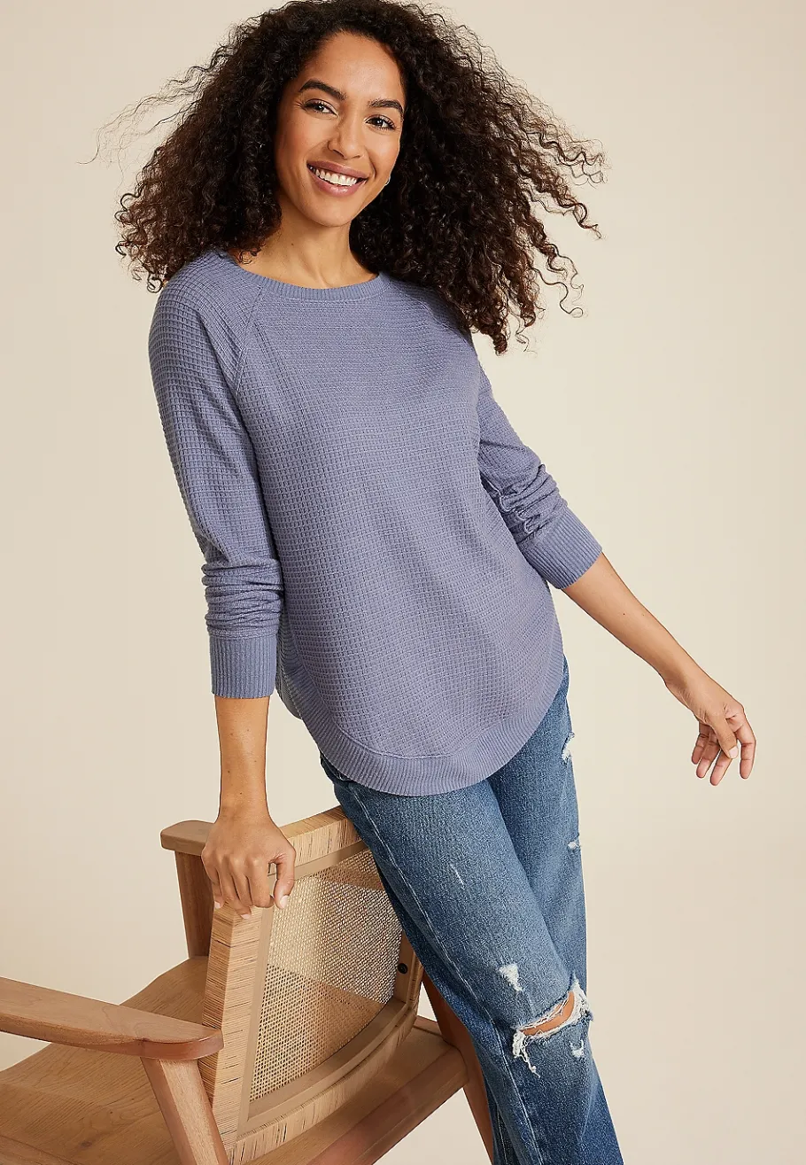 Maurices Tees-Haven Waffle Tunic Top