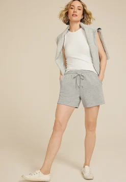 Maurices Shorts-Heathered Cloud Scuba Knit High Rise 4in Short