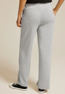 Maurices Joggers & Sweatpants-Heathered Scuba Knit Wide Leg Sweatpants