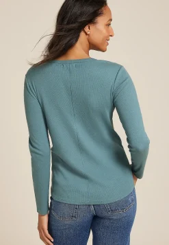 Maurices Tees-Henley Long Sleeve Tee