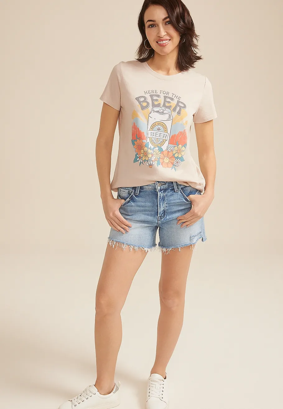 Maurices Tees|Graphics-Here For The Beer Classic Fit Graphic Tee