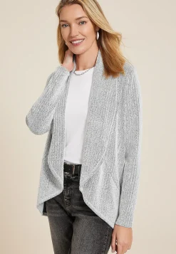 Maurices Sweaters Cardigans & Kimonos-Herringbone Shawl Collar Cardigan