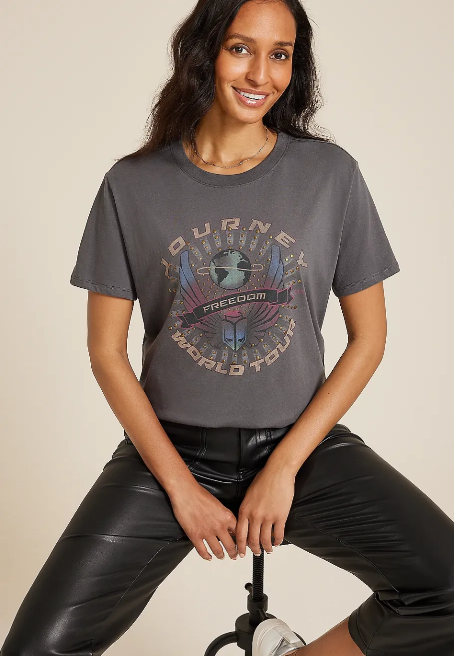 Maurices Tees|Graphics-Journey Freedom World Tour Oversized Fit Graphic Tee