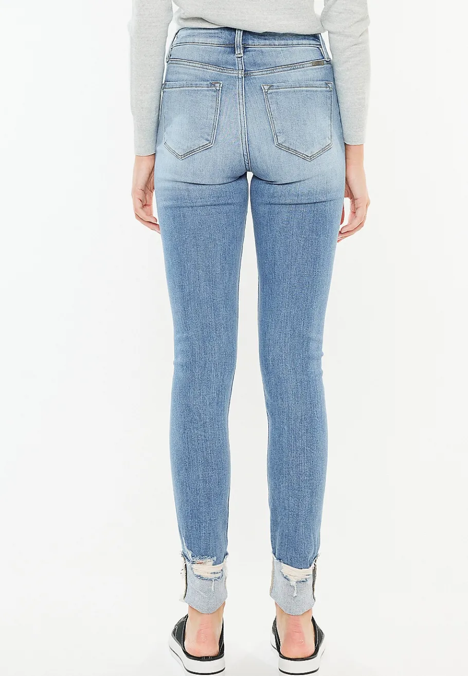 Maurices Jeggings & Skinny Jeans|Curvy Fit-KanCan™ Curvy High Rise Ripped Cuffed Hem Skinny Jean