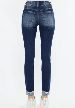 Maurices Jeggings & Skinny Jeans|Curvy Fit-KanCan™ Curvy Mid Rise Ripped Cuffed Hem Skinny Jean