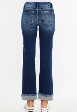 Maurices Straight Jeans|Straight Jeans-KanCan™ Mid Rise Frayed Cuff Straight Jean