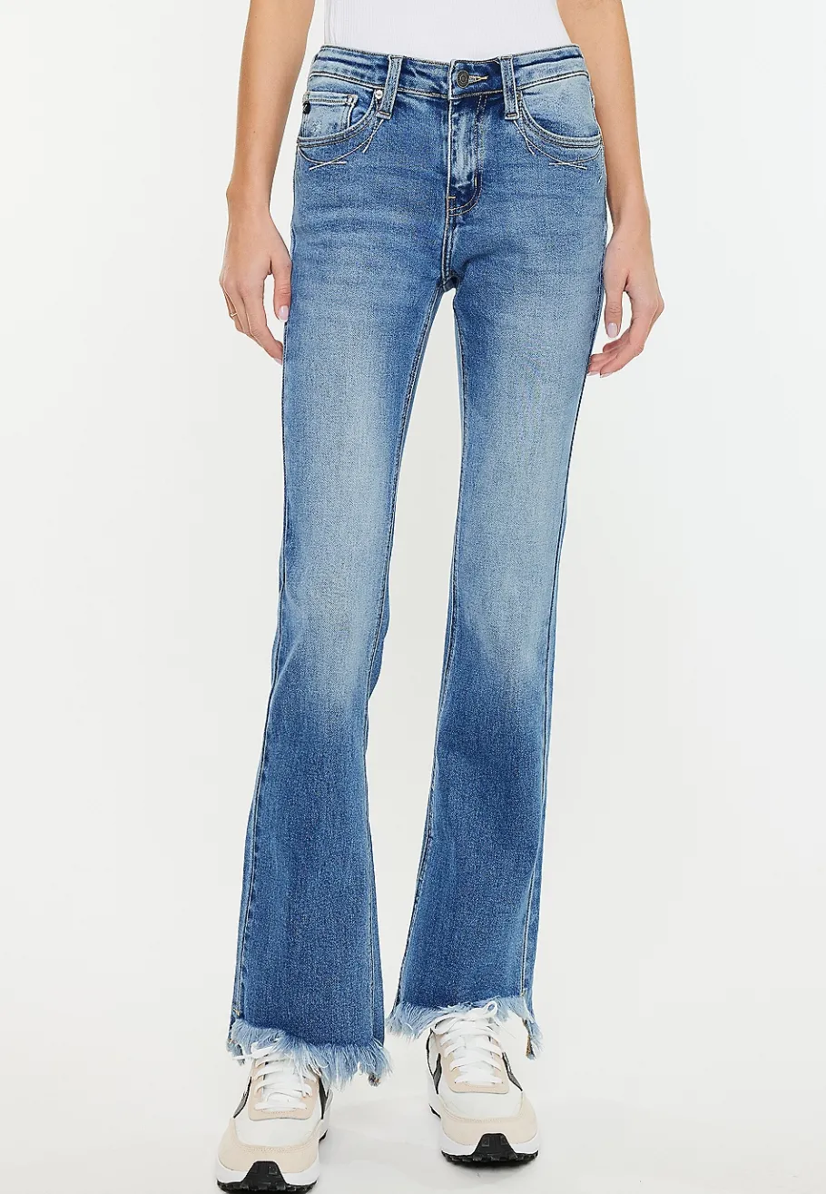 Maurices Bootcut Jeans|Bootcut Jeans-KanCan™ Mid Rise Frayed Hem Bootcut Jean