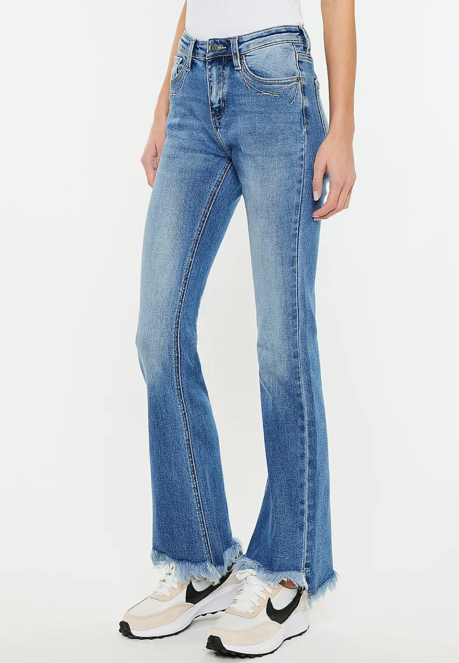 Maurices Bootcut Jeans|Bootcut Jeans-KanCan™ Mid Rise Frayed Hem Bootcut Jean