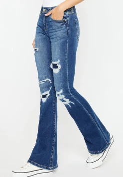Maurices Flare & Wide Leg Jeans|Flare & Wide Leg Jeans-KanCan™ Mid Rise Ripped Flare Jean