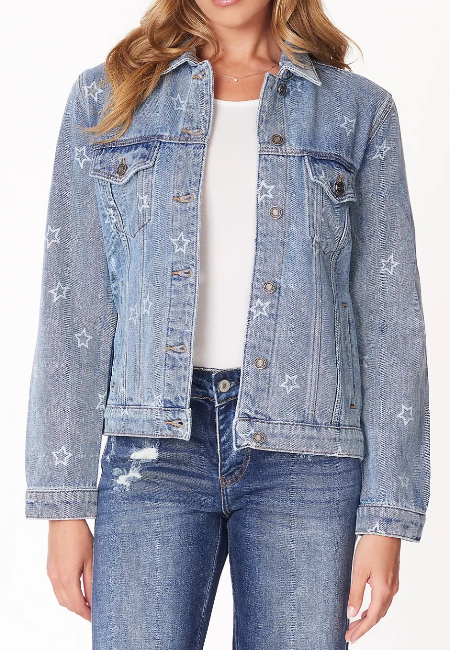 Maurices Jackets-KanCan™ Star Denim Trucker Jacket