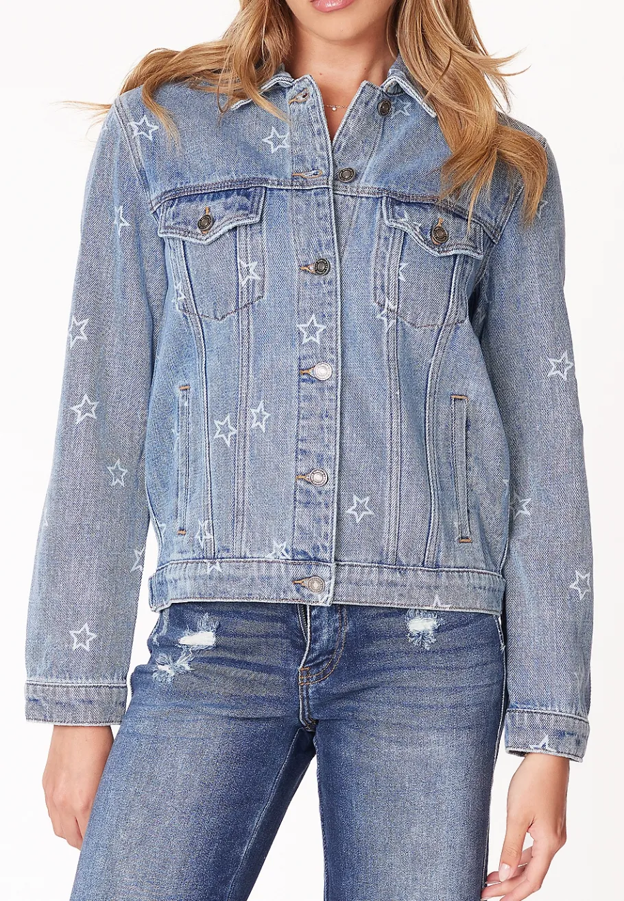 Maurices Jackets-KanCan™ Star Denim Trucker Jacket
