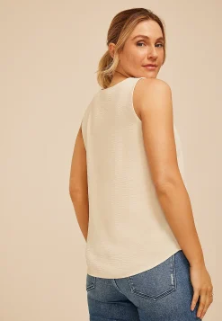 Maurices Tanks & Camis-Lace Trim V Neck Tank Top