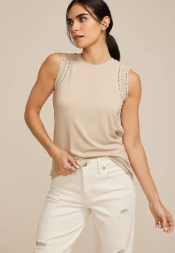 Maurices Tanks & Camis-Lattice Trim Tank Top