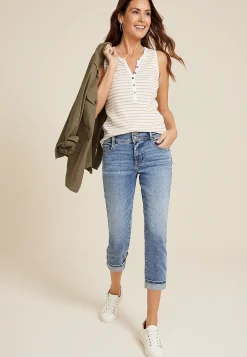 Maurices Crops & Capris|Crops & Capris-m jeans by ™ Classic Mid Rise Double Button Capri