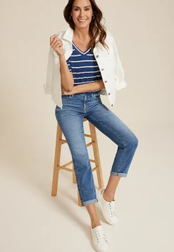Maurices Crops & Capris|Crops & Capris-m jeans by ™ Classic High Rise Rolled Hem Straight Crop Jean